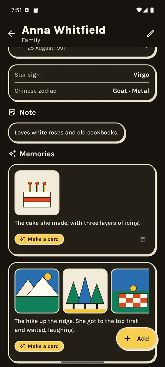 Your memories, with photos