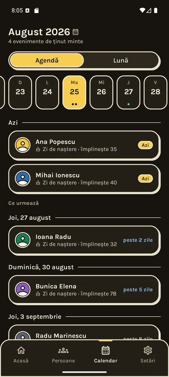 Sau ca listă, dacă preferi